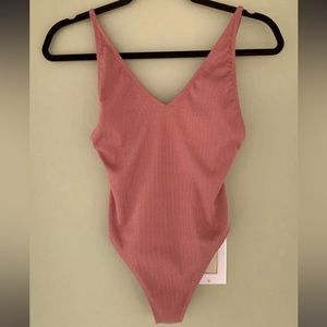 Pink/ Mauve Bodysuit / one piece swimsuit
